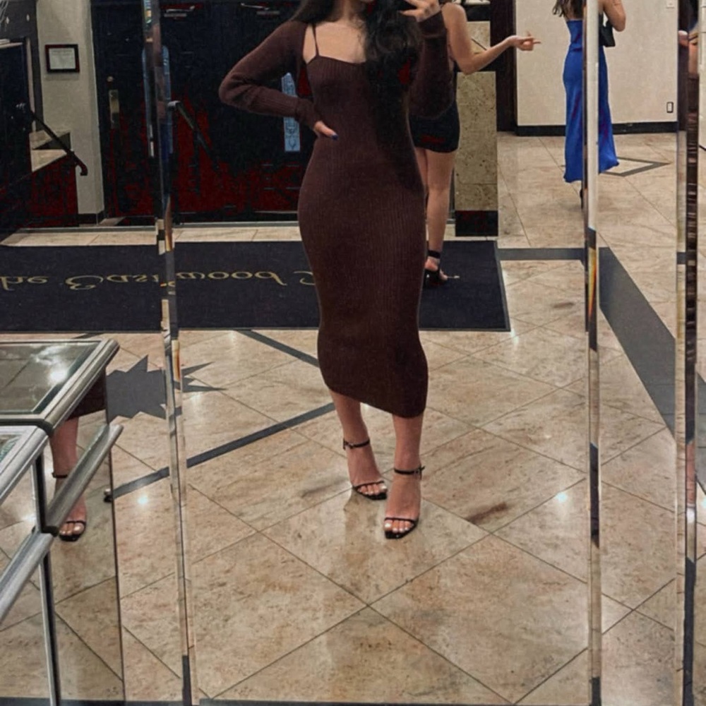 Brown two piece dress. Only worn once